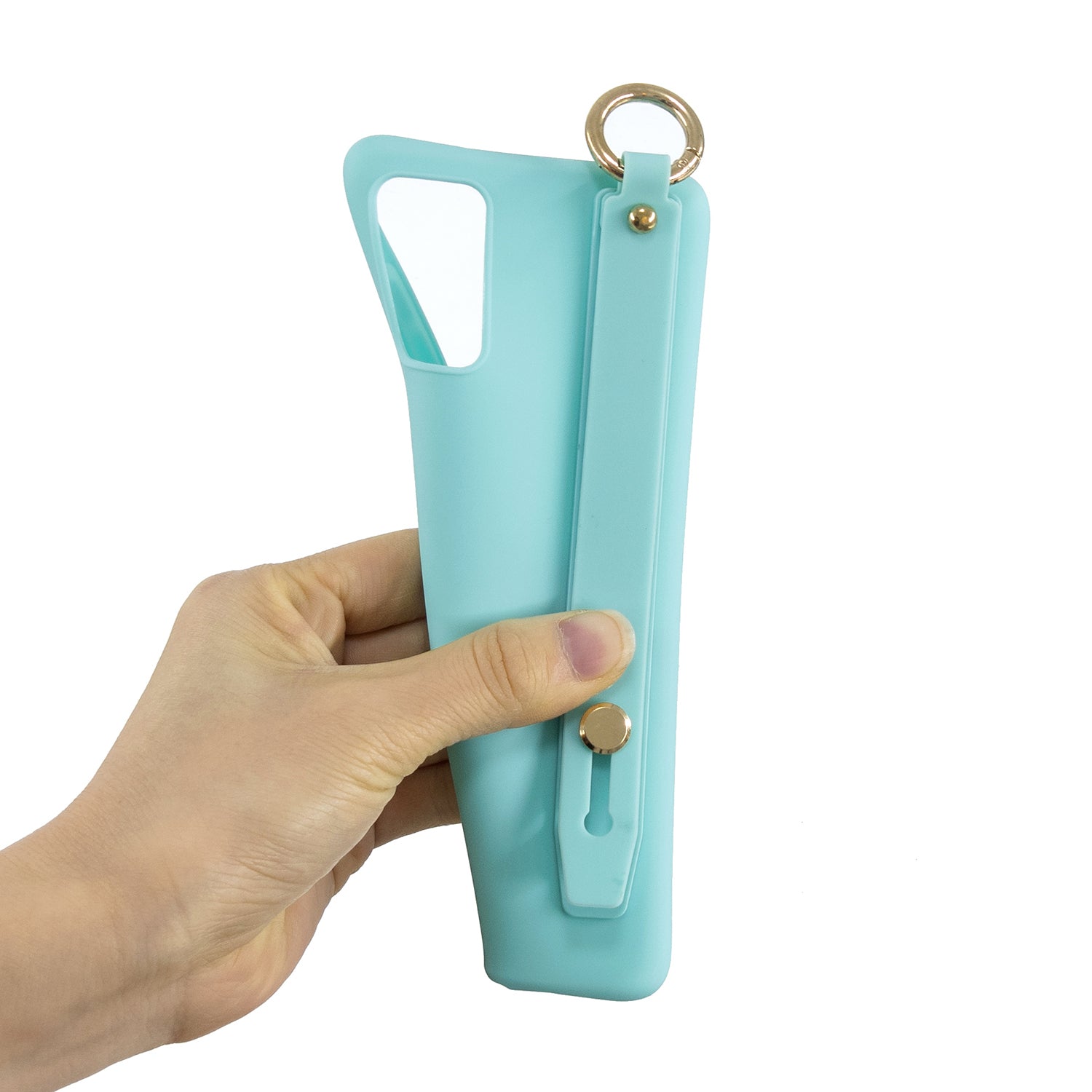 TPU Cell Phone Back Case with Wrist Strap Kickstand for Samsung Galaxy S20 Plus / S20 Plus 5G - Baby Blue TPU Cell Phone Back Case with Wrist Strap Kickstand for Samsung Galaxy S20 Plus / S20 Plus 5G - Baby Blue
